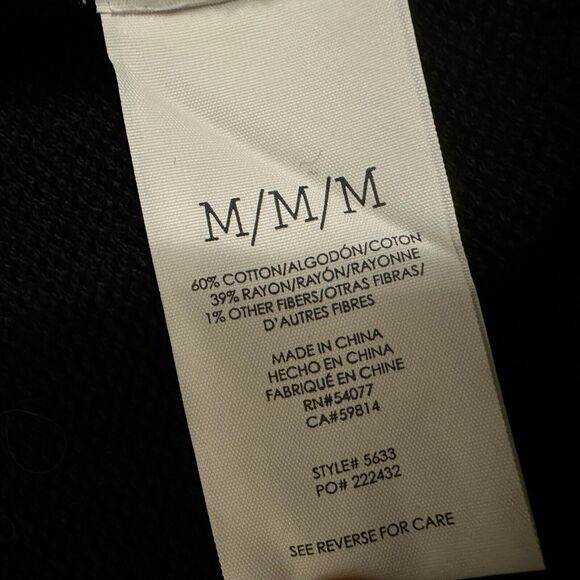 CABI Comfort Cardigan Sweater Black V-Neck Cotton Blend Cozy Minimalist - Picture 11 of 13